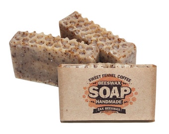 Sweet Fennel & Coffee Natural Handmade Beeswax Soap