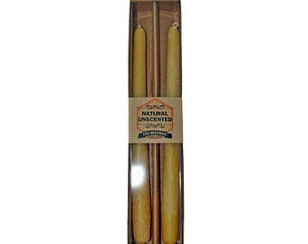 100%  Pure & Natural Beeswax 10' Taper Candles | 2 Pack