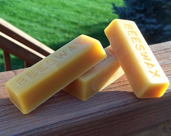 Triple Filtered 100% Pure American Beeswax Bars 1 Oz | Bulk
