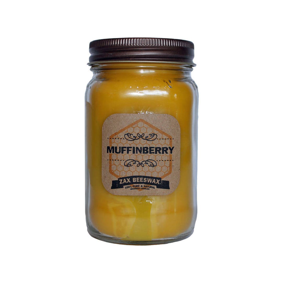 Muffinberry Scented Beeswax Mason Jar Candle | 16 Oz - Etsy