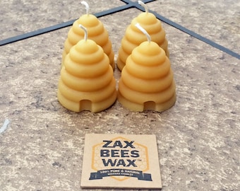 100% Pure Beeswax Skep Honeycomb Votive Candles