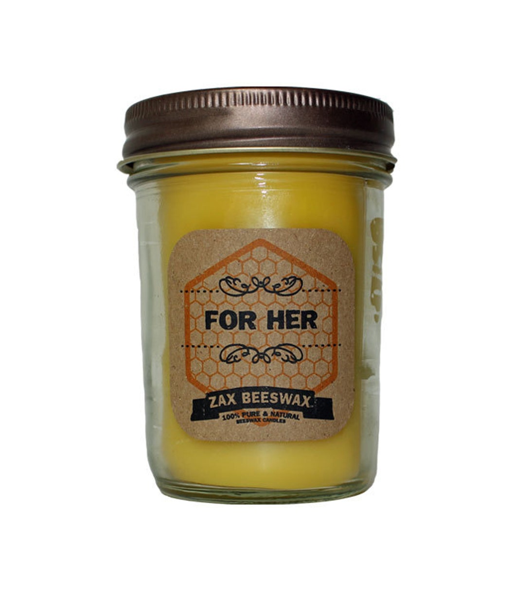 For Her Scented Beeswax Mason Jar Candle | 8 Oz - Etsy