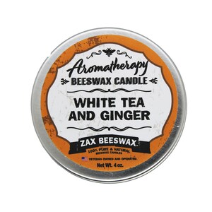 White Tea & Ginger Aromatherapy Beeswax Travel Tin | 4 Oz