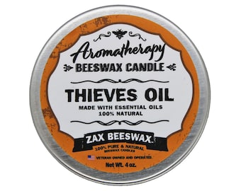 Thieves Oil (TM) Aromatherapy Beeswax Travel Tin | 4 Oz