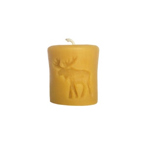Beeswax Pillar Candle | 2x3 Rustic Moose