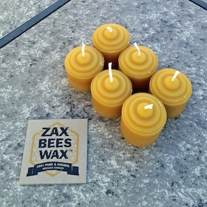 100% Pure & Natural Beeswax Mini-Votive Candles | Zax Beeswax
