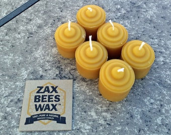 100% Pure & Natural Beeswax Mini-Votive Candles | Zax Beeswax