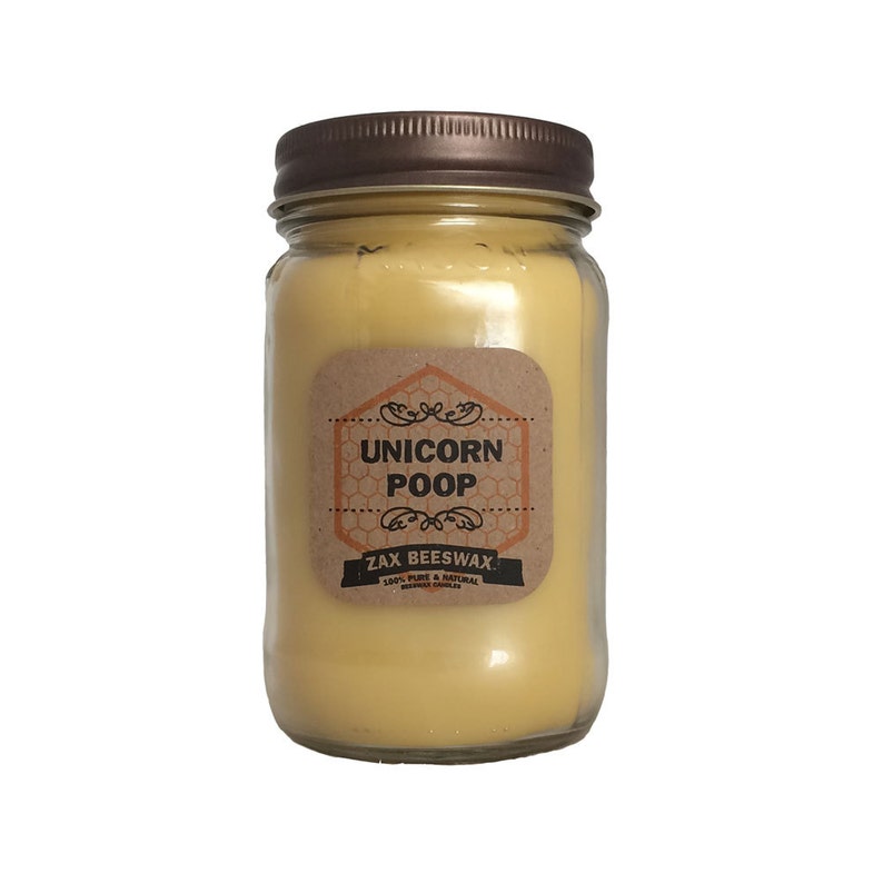 Unicorn Poop Scented Beeswax Mason Jar Candle | 16 Oz - Etsy