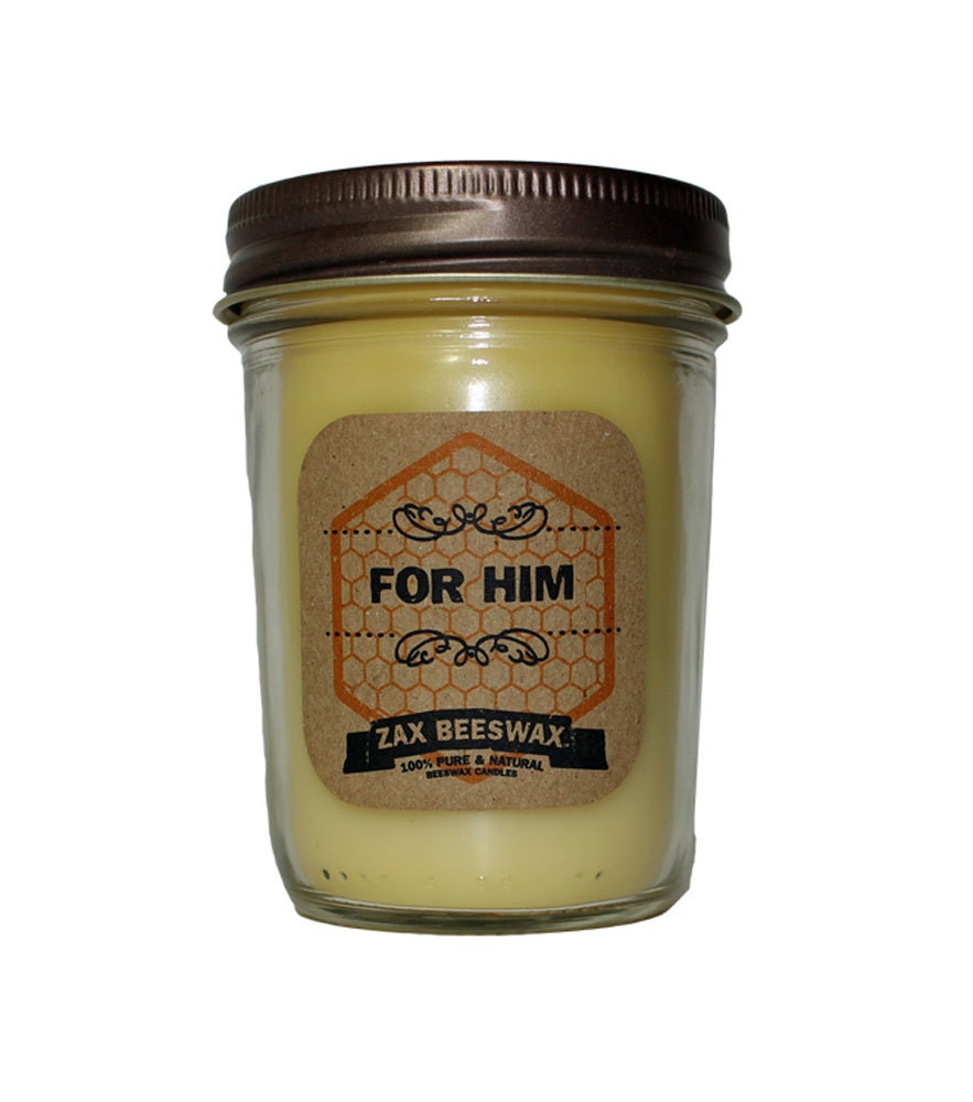 For Him Scented Beeswax Mason Jar Candle | 8 Oz - Etsy