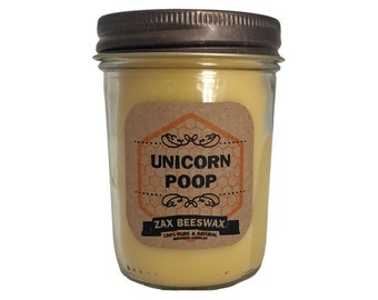 Unicorn Poop Scented Beeswax Mason Jar Candle | 16 Oz - Etsy