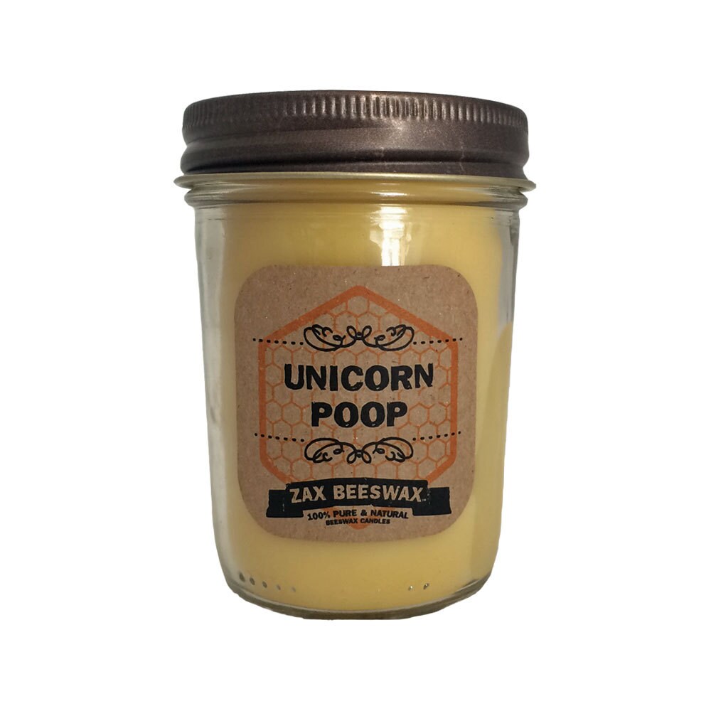 Unicorn Poop Scented Beeswax Mason Jar Candle | 8 oz