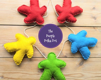 Felt Meeple Board Gaming Garland Bunting Banner