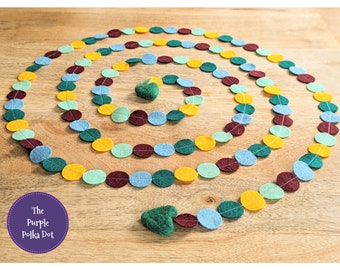 Emma Bridgewater Polka Dot inspired felt circles garland