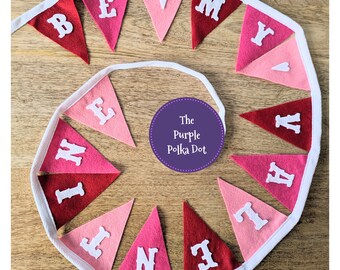 Be my valentine Valentine's Day mini bunting