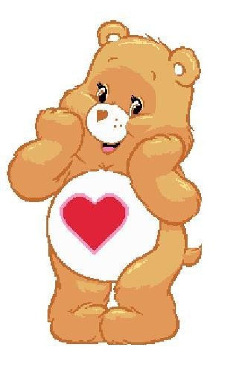 Tenderheart Care Bear Counted Cross Stitch Pattern Pattern