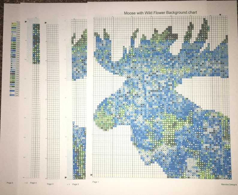 Moose Counted Cross Stitch Chart Pattern Pattern Only PDF Etsy