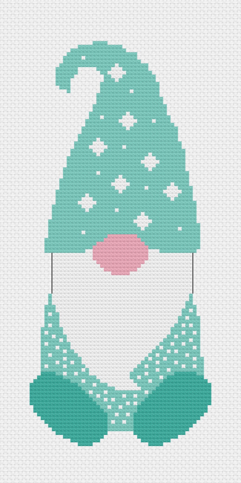 gnome cross stitch chart pattern pattern only pdf etsy