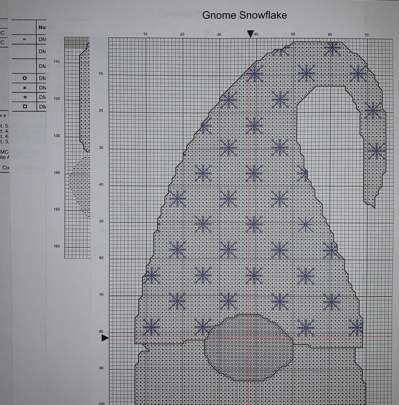 gnome cross stitch chart pattern pattern only pdf etsy