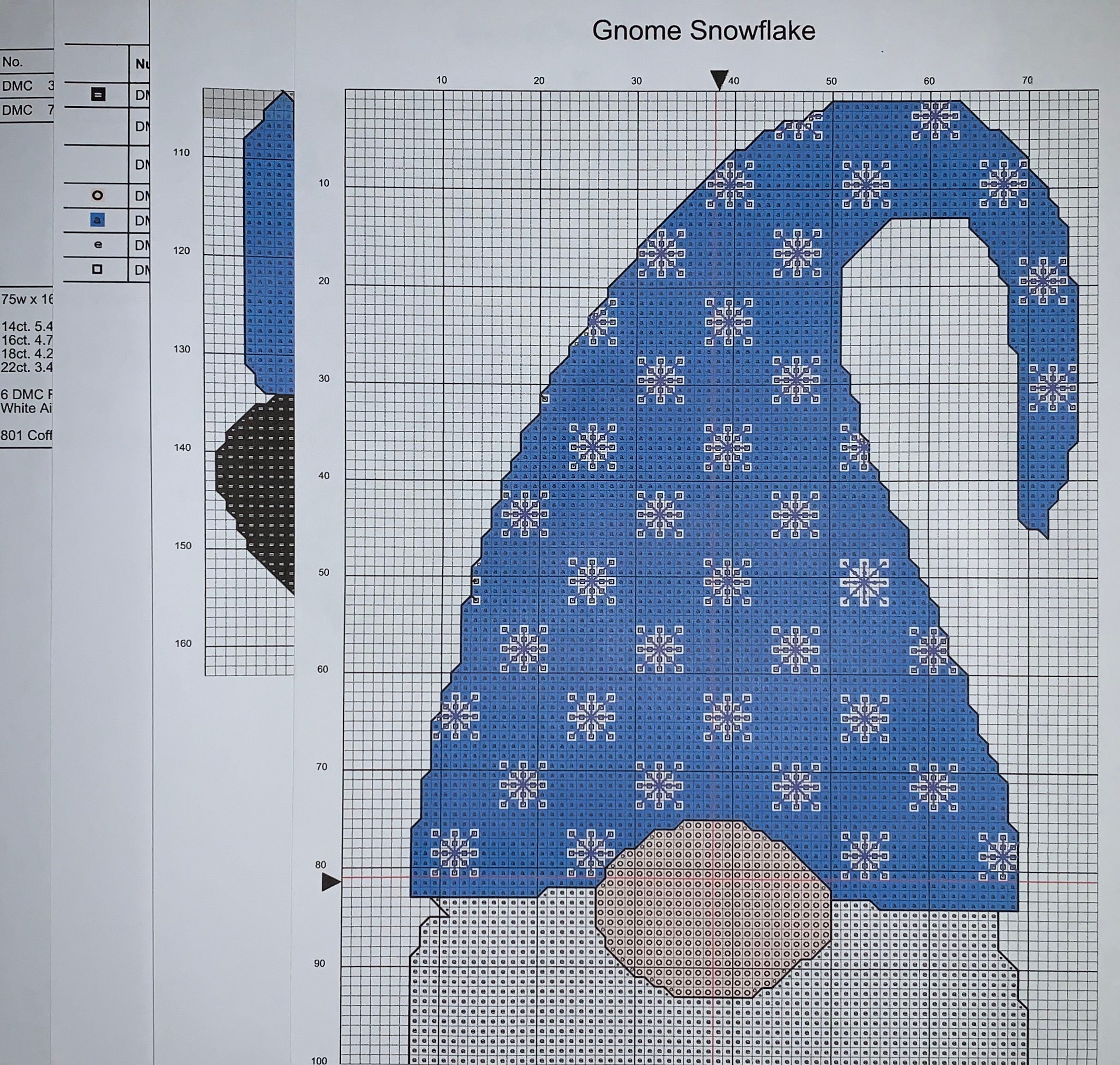 Gnome Cross Stitch Chart Pattern Pattern Only PDF | Etsy