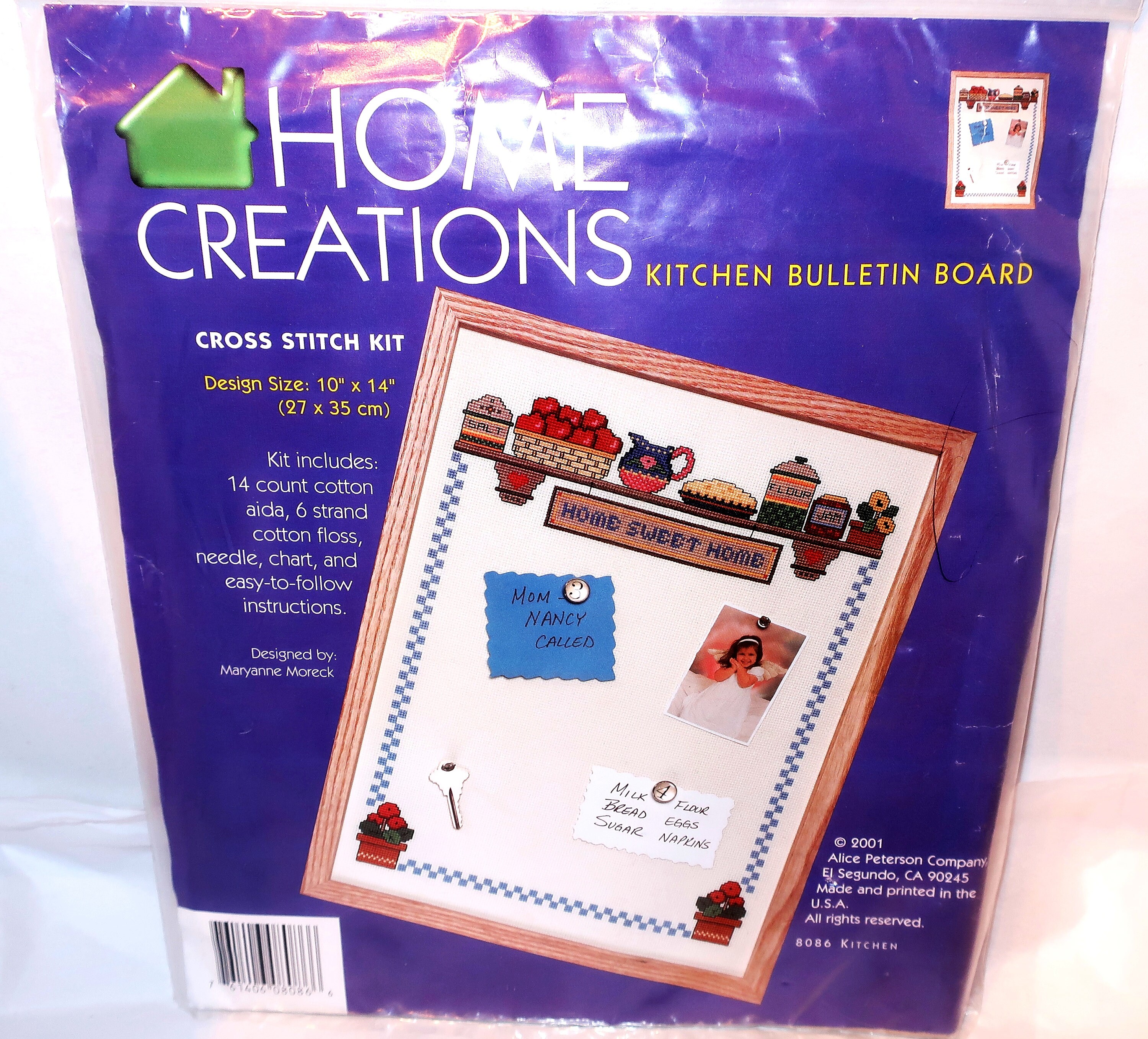 KITCHEN BULLETIN BOARD By Home Creations Counted Cross Stitch Etsy