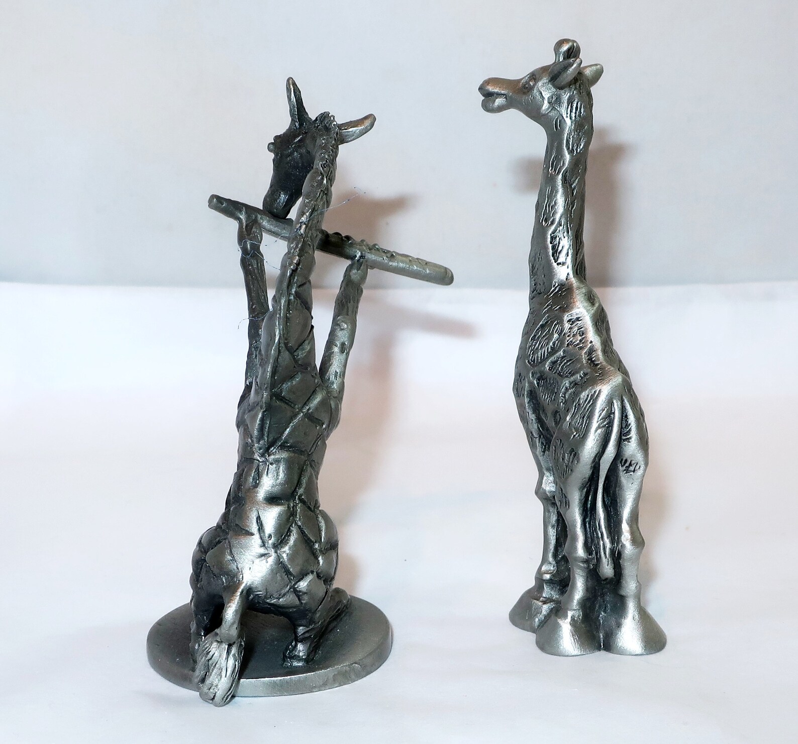 2 PEWTER MINIATURE GIRAFFES Figurines by Hudson Pewter Playing Etsy