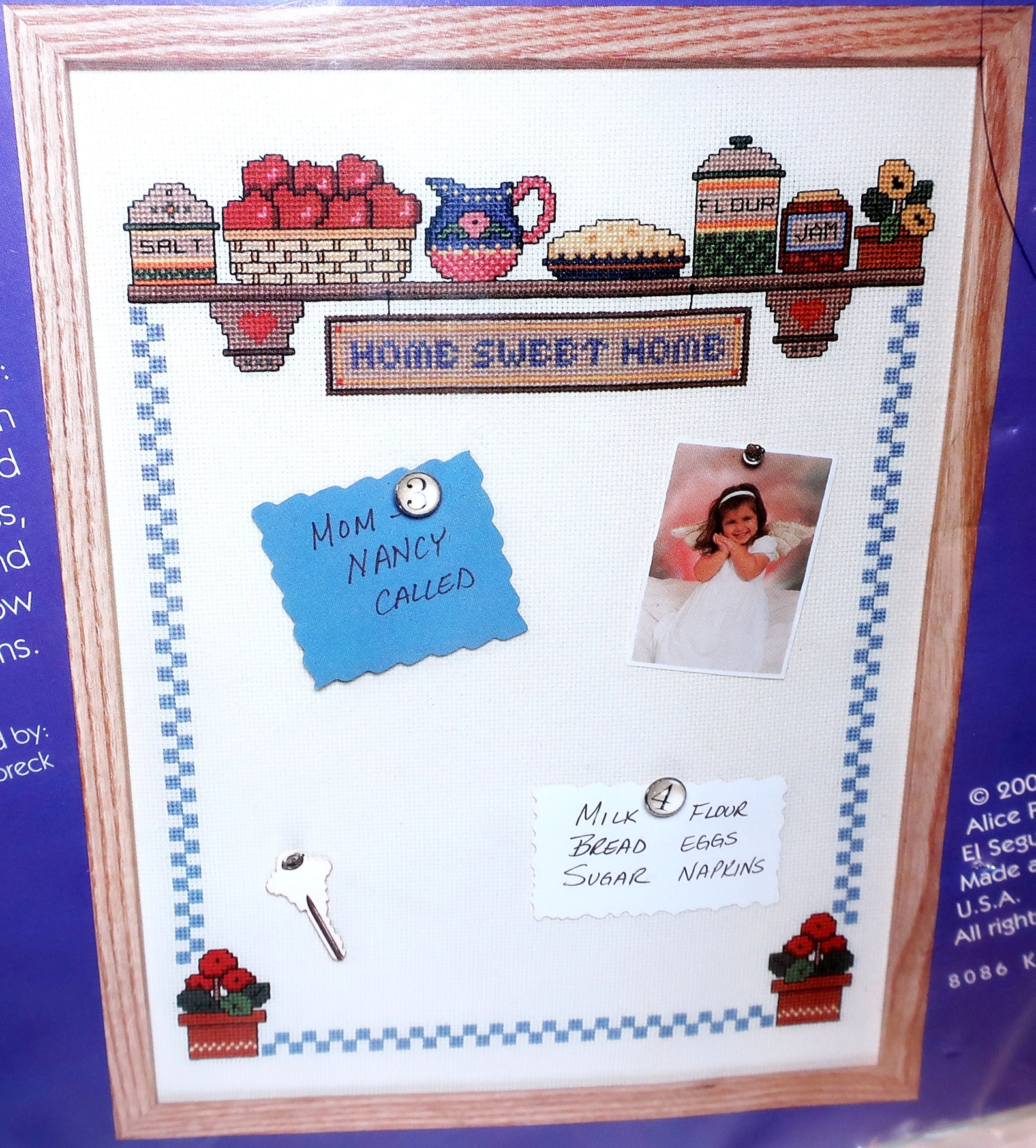 KITCHEN BULLETIN BOARD By Home Creations Counted Cross Stitch Etsy