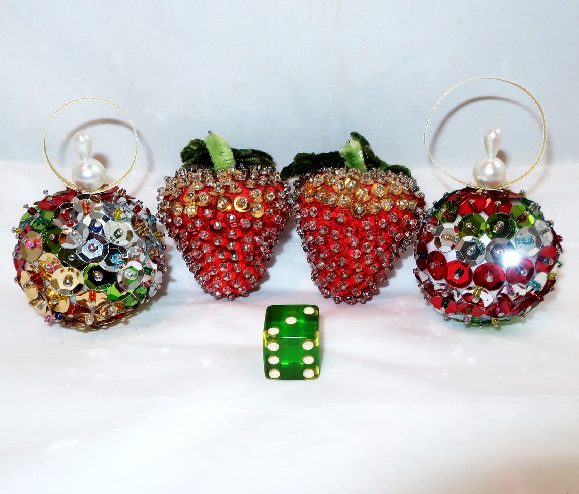 12 FRUIT ASSORTMENT Figural Blown Glass Christmas Ornaments Etsy