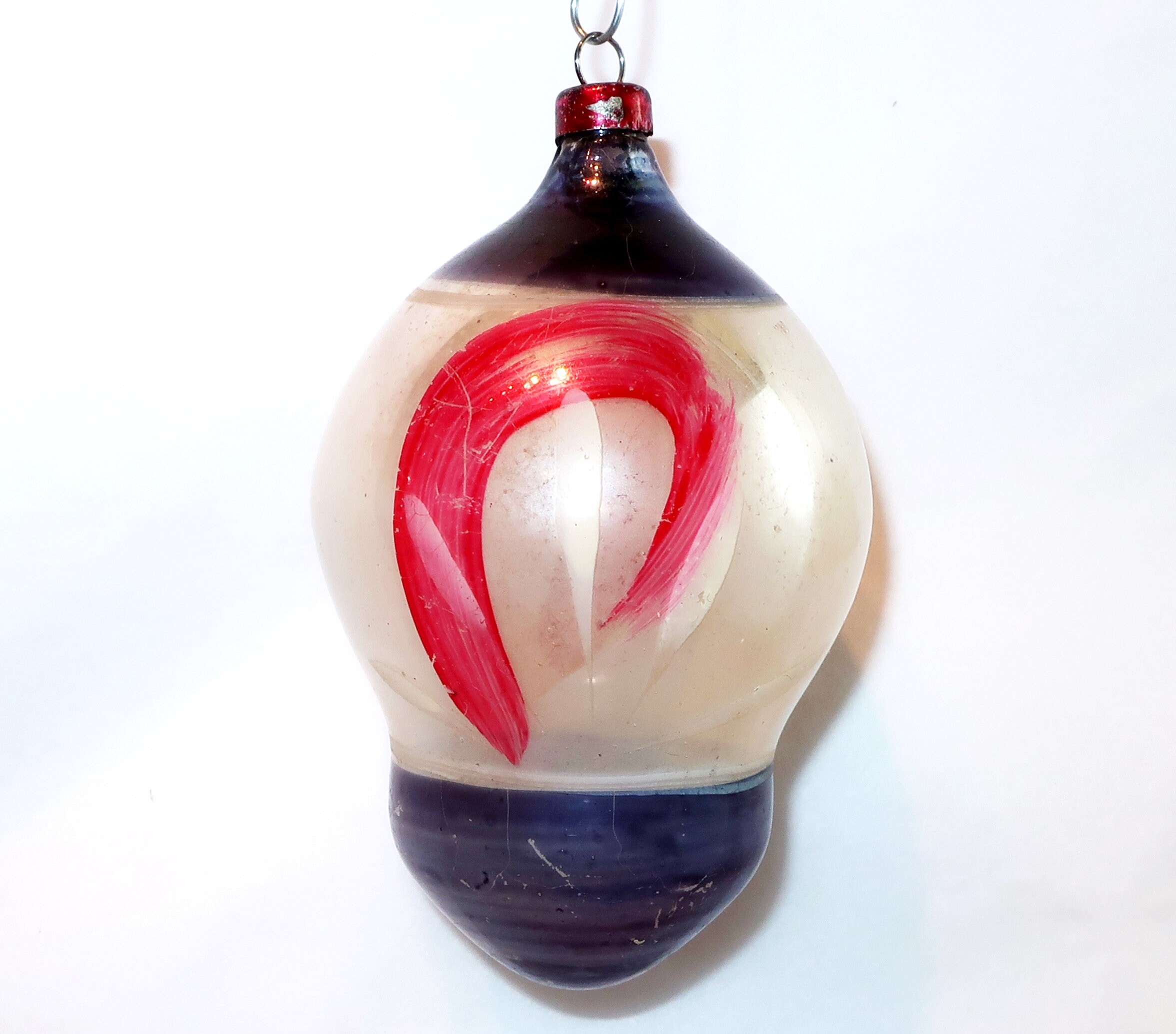 ITALIAN LIGHTBULB ORNAMENT Vintage Figural Blown Glass Christmas ...