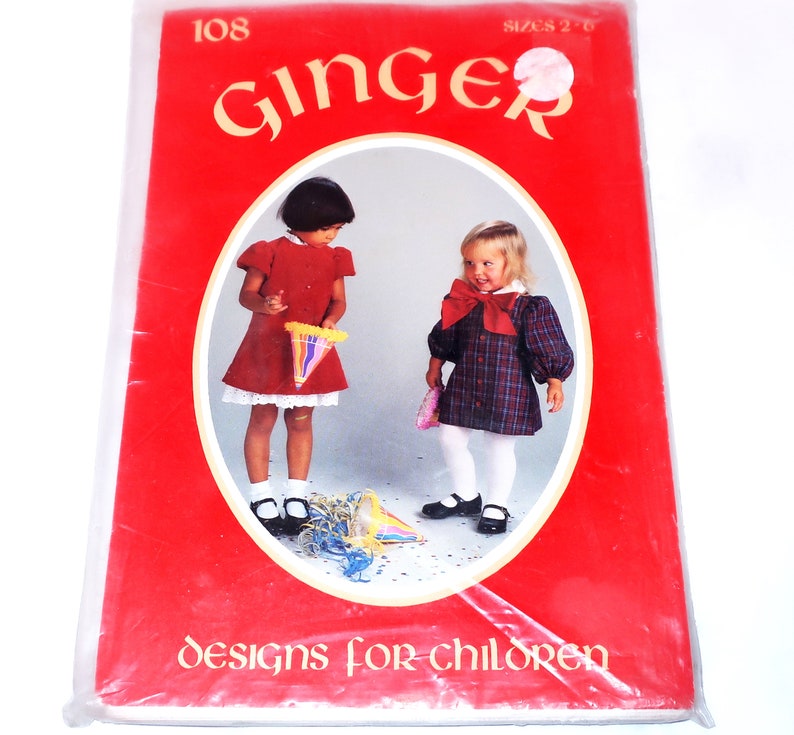 5 1982 GINGER DESIGNS For CHILDREN #101 Vest and Pants Fast and Easy Pattern Pull On Pants Size 2 4 6 Boy Girl DiY Sewing Gift 3