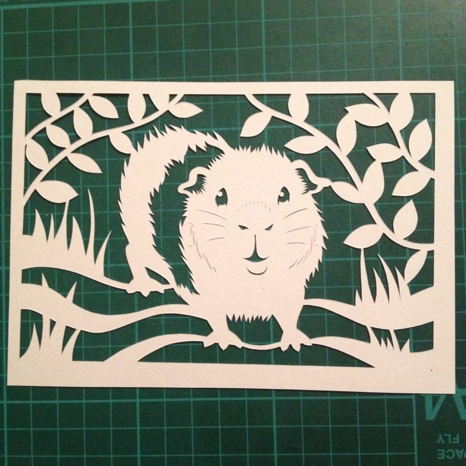 PERSONAL USE Papercutting Template Guinea Pig Paper Cut Etsy