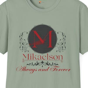T-shirt vampire de la maison Mikaelson, produits dérivés de la série télévisée Always and Forever, t-shirt unisexe, cadeau de fan, Klaus, Elijah, Rebekah, Kol, Finn, chemise originale