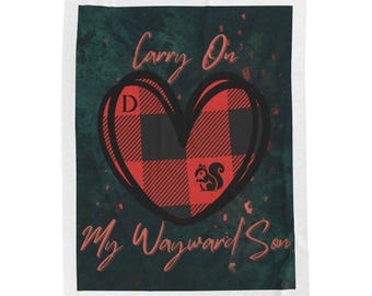 Cozy Velveteen Plush Blanket: Supernatural (Dean) Inspired Home Decor