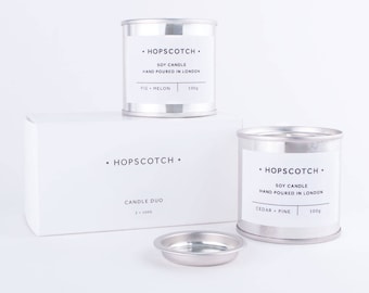 Mini Scented Candle Duo Gift Set — gran regalo para ella — Velas veganas 100% de cera de soja 100% derramadas a mano