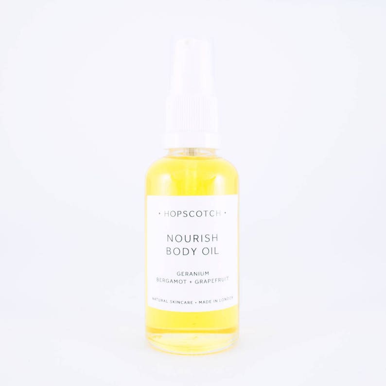 Nourish Body Oil Cruelty Free, Vegan Skincare, Made in the UK Perfect Gift for Her, Gift for Mum, Wedding Gift or Thank You Gift image 2