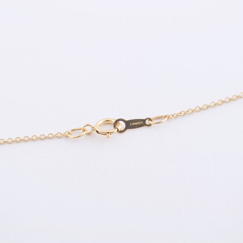 Gold Disc Necklace on a 14k Gold Filled Chain minimal geometric necklace image 2