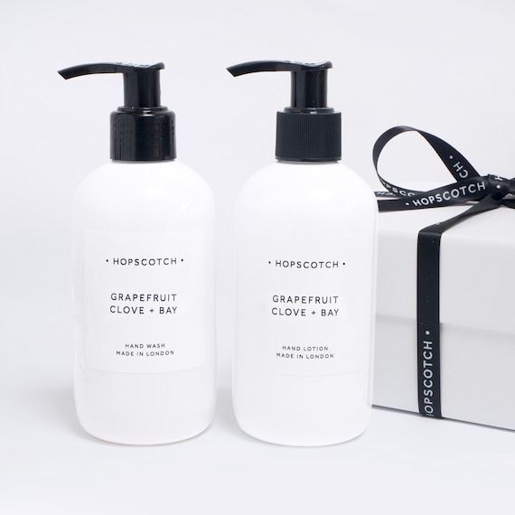 Grapefruit, Clove and Bay Hand Care Duo — Hand Wash and Hand Lotion Gift Set — All natural, vegan hand moisturiser — gift for her