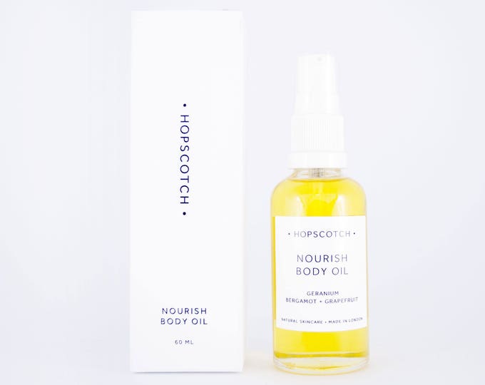 Nourish Body Oil — Cruelty Free, Vegan Skincare, Made in the UK — Perfect Gift for Her, Gift for Mum, Wedding Gift or Thank You Gift