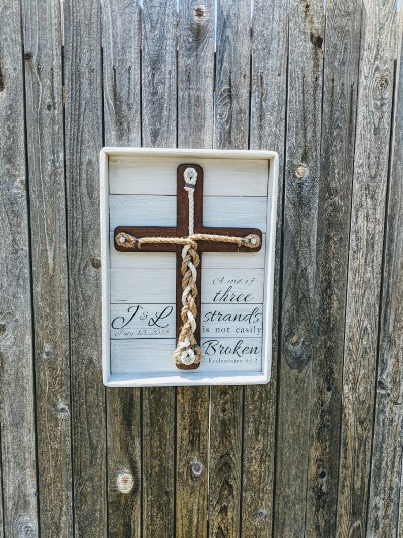 Wedding Unity Ceremony Framed Wooden Wedding Cross Etsy