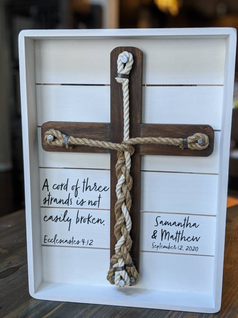 Wedding Unity Ceremony Framed Wooden Wedding Cross Etsy