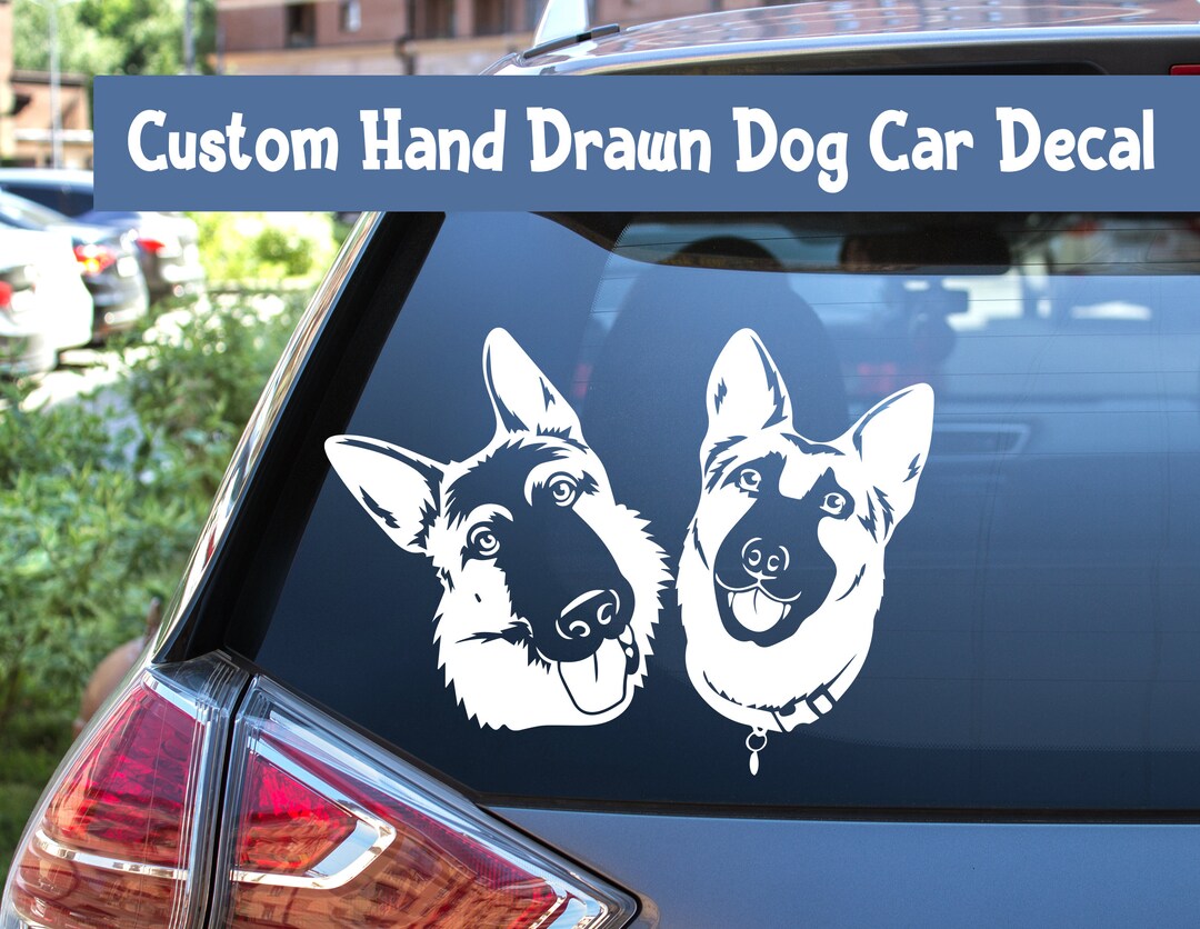 Custom Dog Decal Hand Drawn Personalized Decal Vinyl Decal Etsy