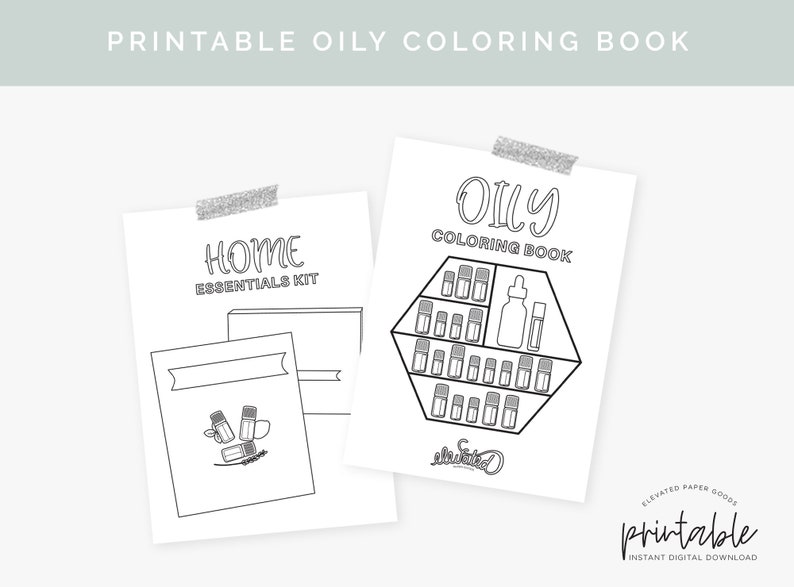 PRINTABLE Essential Oil Coloring Book Oily Coloring Book | Etsy