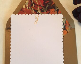 embossed stationery etsy