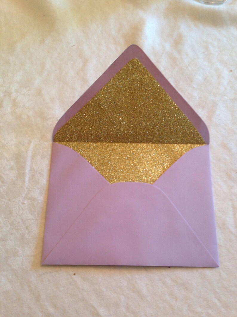 Glitter Lined Envelopes 5 x 7 Glitter Lined Envelope Etsy