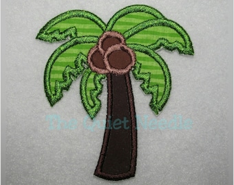 Coconut Tree Palm Tree Iron On or Sew On Embroidered Fabric Applique Patch Beach Island Baby Kid Children TShirt Bag Tutu Decal Decoration