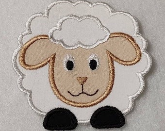 Sheep Embroidery Applique Patch, Iron On or Sew On, Animal, Craft Ideas, MADE To ORDER, 3 Size Options, Multiple Color Options