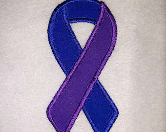 Pediatric Stroke Awareness Ribbon Iron On Embroidery Applique Patch Shirt Embellishment Hat Decal MADE To ORDER 4 Size Options