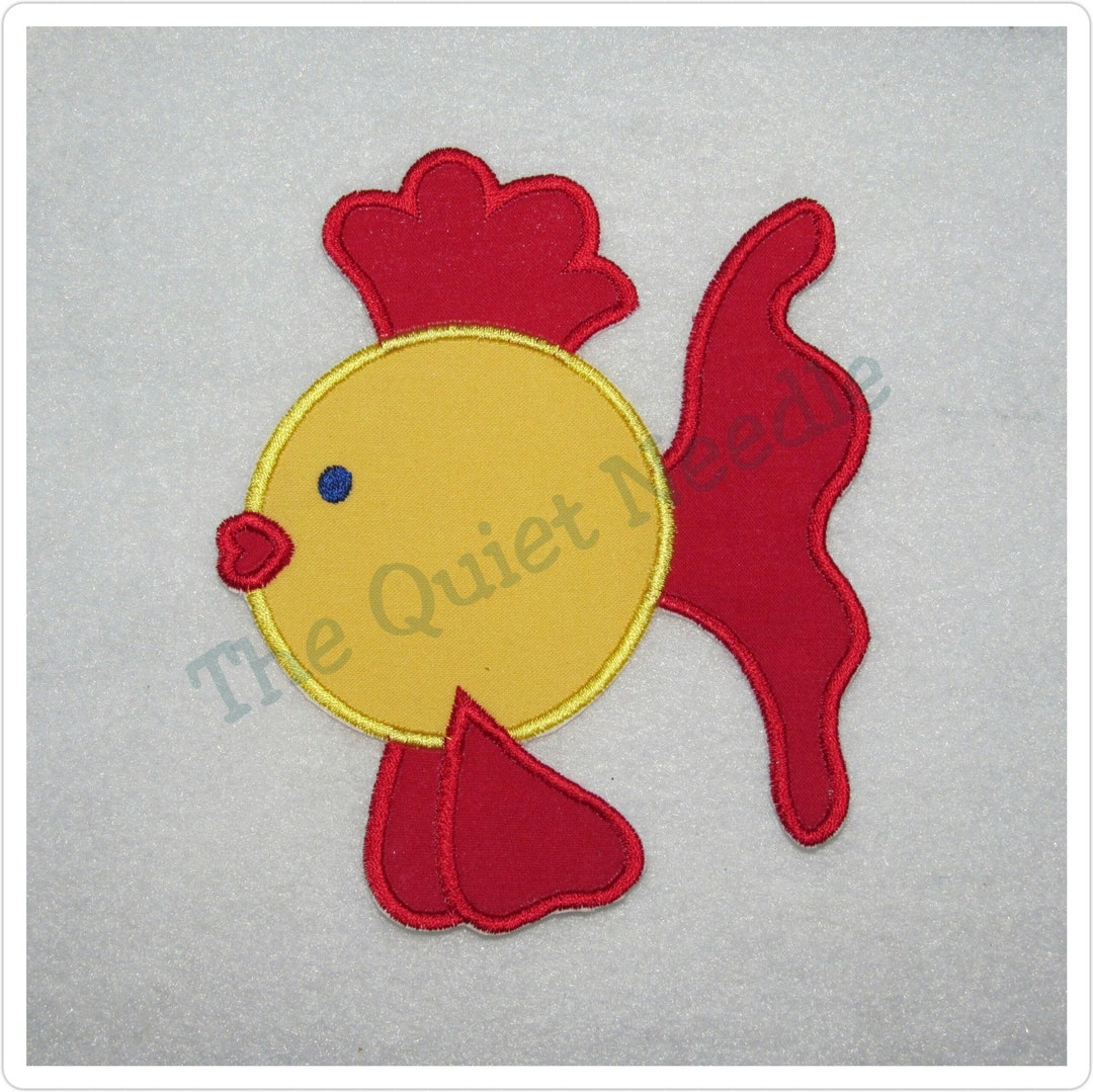 Tropical Fish Iron on Embroidered Fabric Applique Patch / Etsy