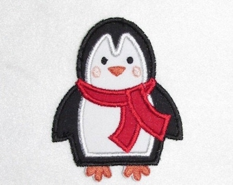 Penguin Iron On or Sew On Embroidery Applique Patch. Craft DIY Decal Embellishment. Multiple Color and Size Options. Fast Shipping