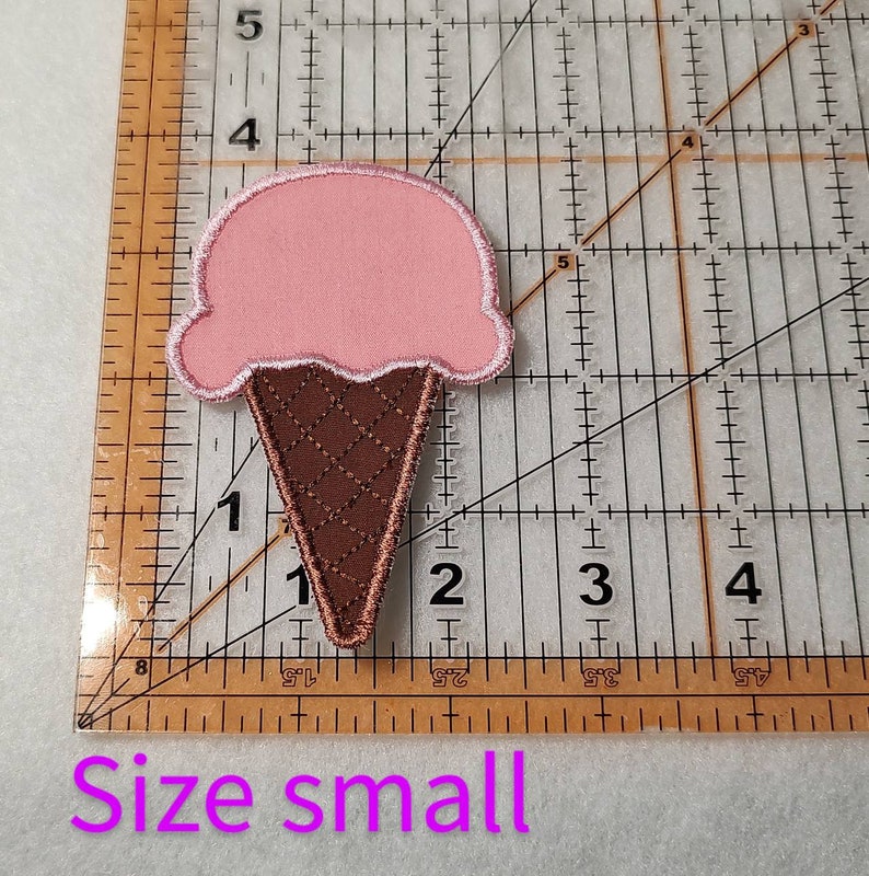Ice Cream Cone Embroidery Applique Patch Iron on or Sew On Etsy