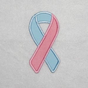Consapevolezza della gravidanza e della perdita del bambino Nastro Ferro su Applique Patch Fabric Ferro su o cucire su Applique Decalcomania MADE To ORDER Colore personalizzato